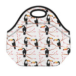 Toco Toucan Pattern Print Neoprene Lunch Bag