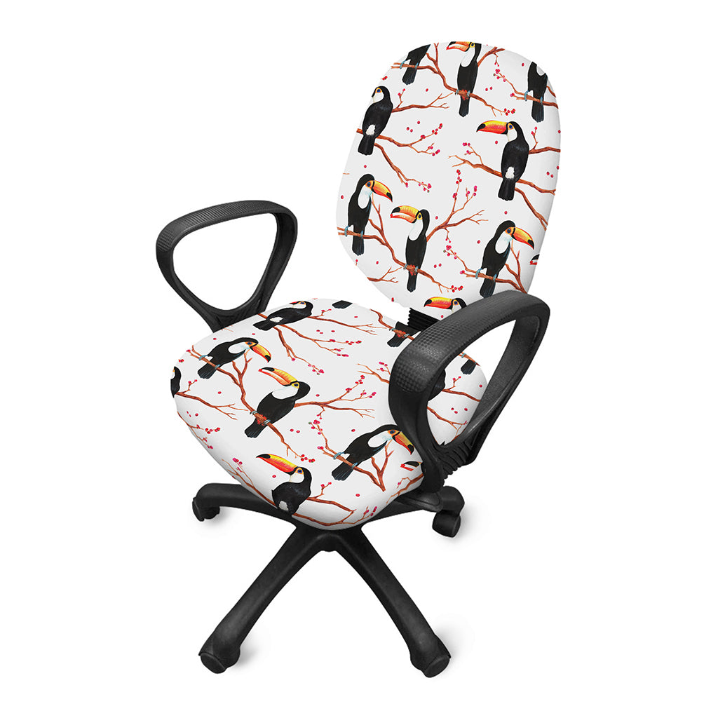 Toco Toucan Pattern Print Office Chair Cover
