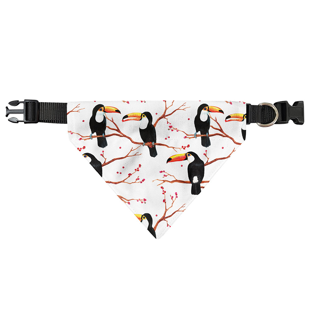 Toco Toucan Pattern Print Over The Collar Dog Bandana