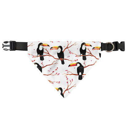 Toco Toucan Pattern Print Over The Collar Dog Bandana