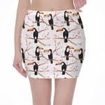 Toco Toucan Pattern Print Pencil Mini Skirt