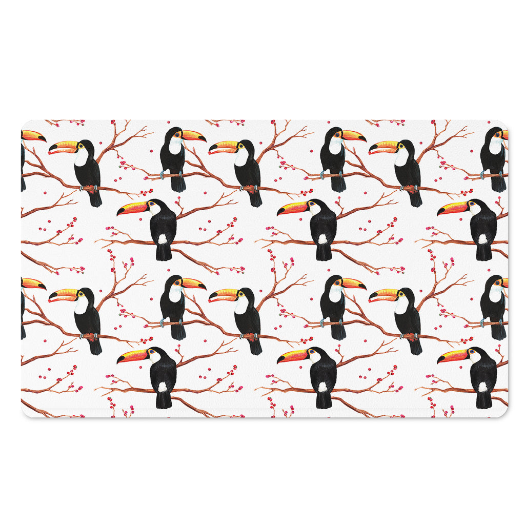 Toco Toucan Pattern Print Polyester Doormat