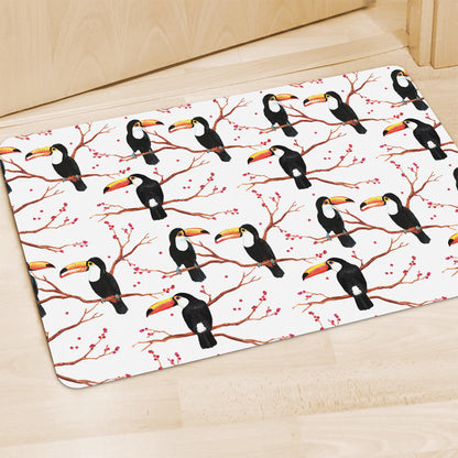Toco Toucan Pattern Print Polyester Doormat