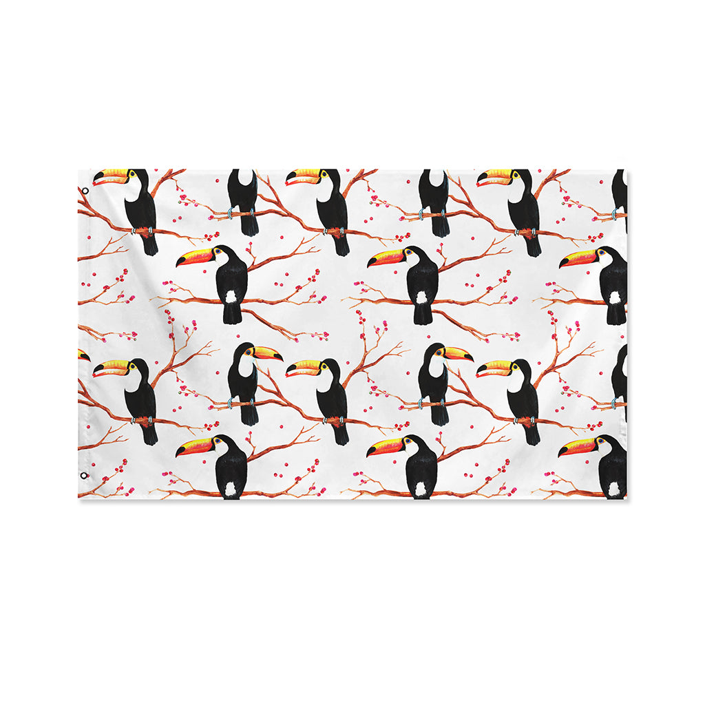 Toco Toucan Pattern Print Polyester Flag