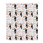 Toco Toucan Pattern Print Polyester Shower Curtain