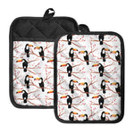 Toco Toucan Pattern Print Pot Holders With Pocket