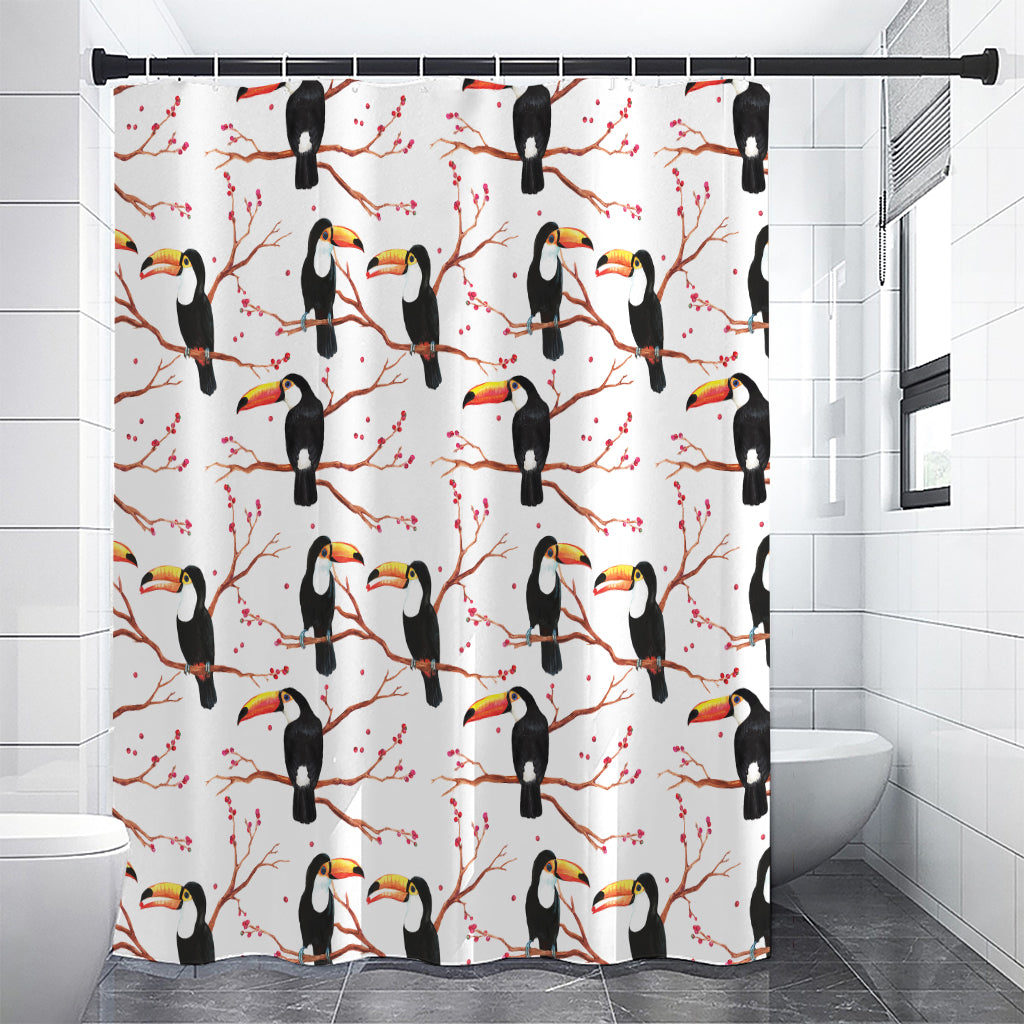 Toco Toucan Pattern Print Premium Shower Curtain