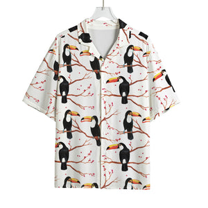 Toco Toucan Pattern Print Rayon Hawaiian Shirt