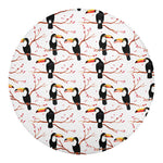 Toco Toucan Pattern Print Round Blanket