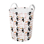 Toco Toucan Pattern Print Round Laundry Basket