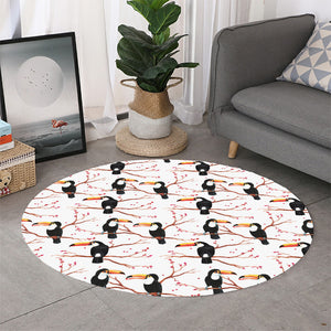 Toco Toucan Pattern Print Round Rug