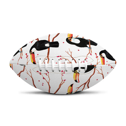 Toco Toucan Pattern Print Rugby Ball