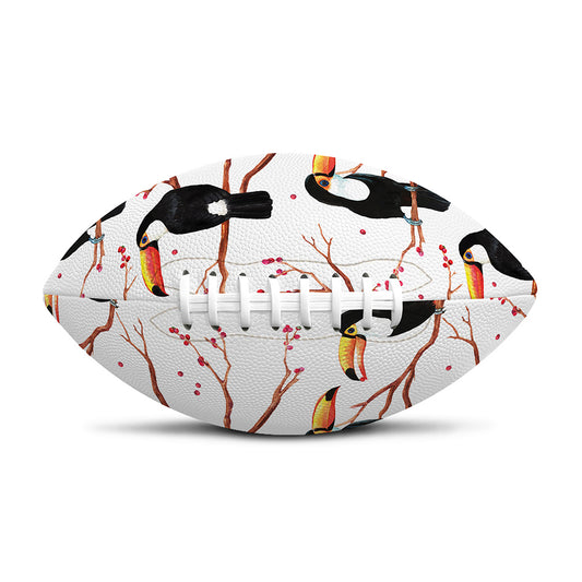 Toco Toucan Pattern Print Rugby Ball