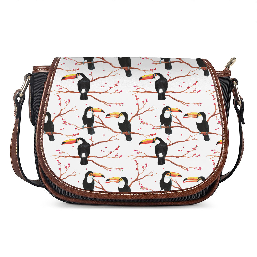 Toco Toucan Pattern Print Saddle Bag