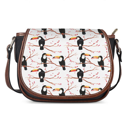 Toco Toucan Pattern Print Saddle Bag