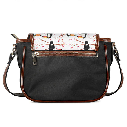 Toco Toucan Pattern Print Saddle Bag