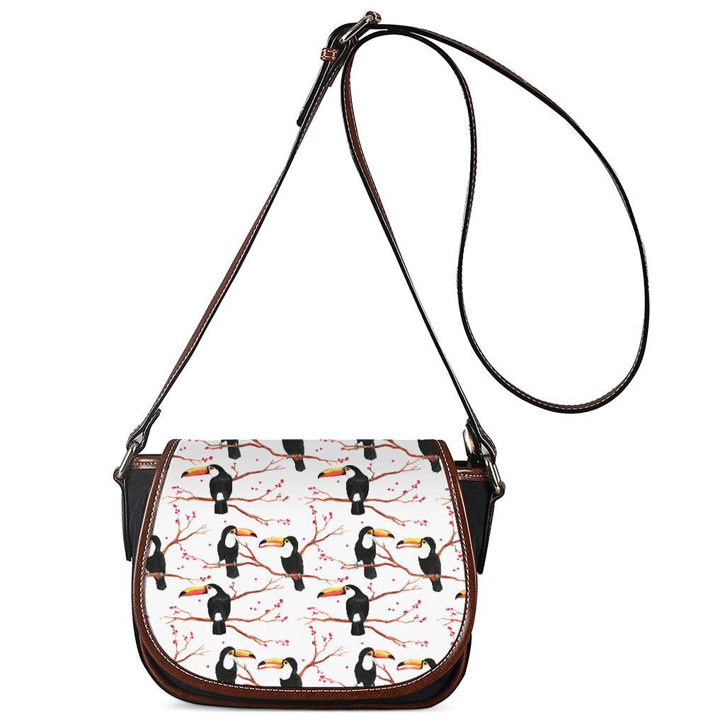 Toco Toucan Pattern Print Saddle Bag