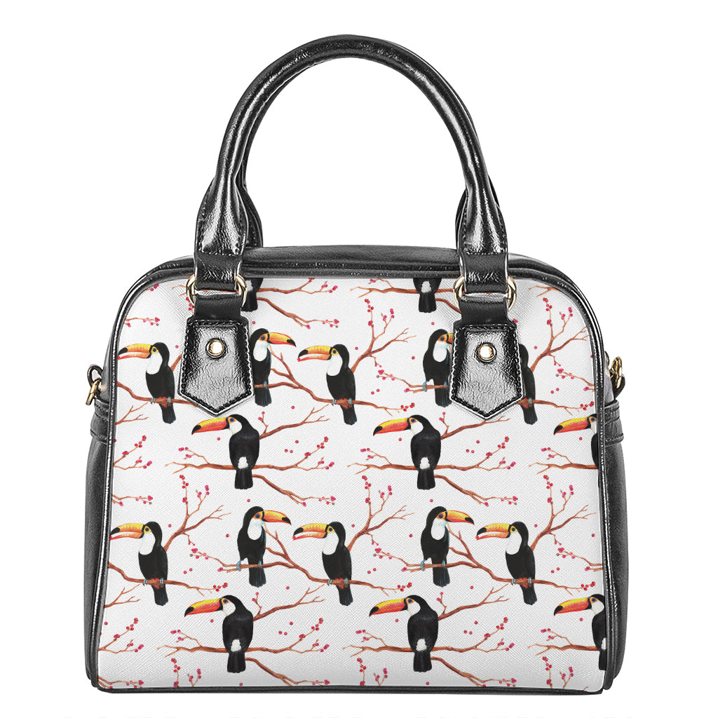 Toco Toucan Pattern Print Shoulder Handbag