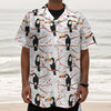 Toco Toucan Pattern Print Textured Short Sleeve Shirt