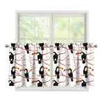 Toco Toucan Pattern Print Tier Curtains