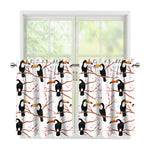 Toco Toucan Pattern Print Tier Curtains