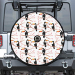 Toco Toucan Pattern Print Tire Cover With Camera Hole