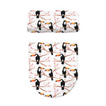 Toco Toucan Pattern Print Toilet Lid And Tank Cover Set