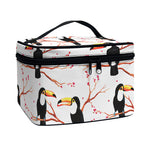 Toco Toucan Pattern Print Travel Makeup Bag