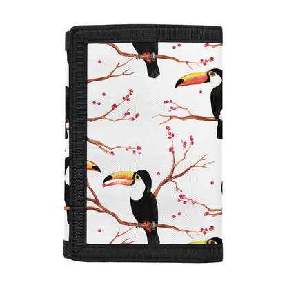 Toco Toucan Pattern Print Trifold Wallet