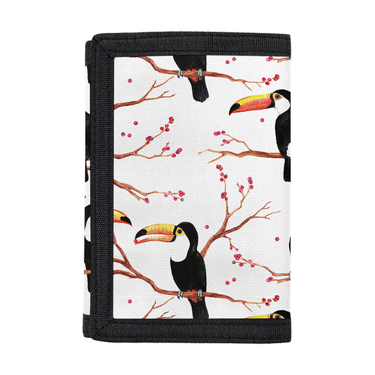 Toco Toucan Pattern Print Trifold Wallet