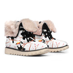 Toco Toucan Pattern Print Winter Boots