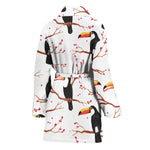 Toco Toucan Pattern Print Women's Bathrobe