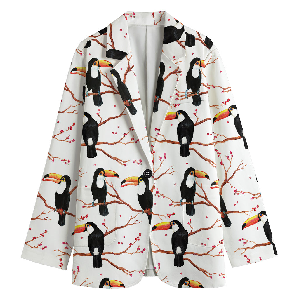 Toco Toucan Pattern Print Women's Blazer