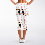Toco Toucan Pattern Print Women's Capri Leggings