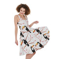 Toco Toucan Pattern Print Sleeveless Knee Length Dress