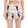 Toco Toucan Pattern Print Women's Split Running Shorts