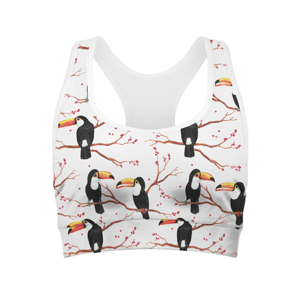 Toco Toucan Pattern Print Women's Sports Bra
