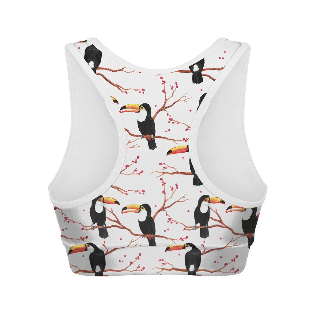 Toco Toucan Pattern Print Women's Sports Bra