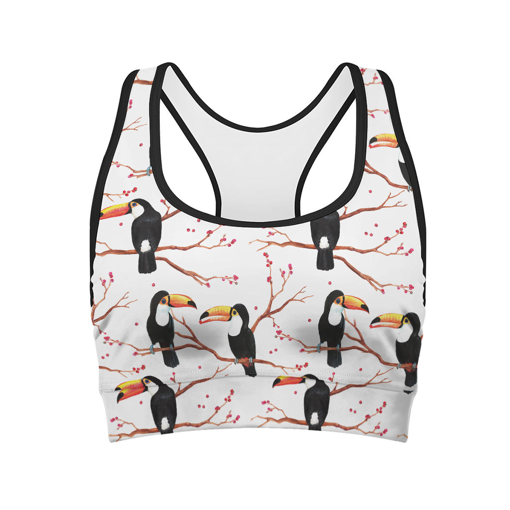 Toco Toucan Pattern Print Women's Sports Bra