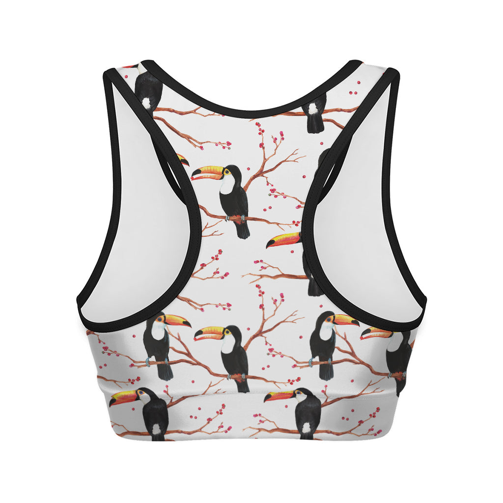 Toco Toucan Pattern Print Women's Sports Bra