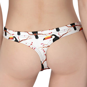 Toco Toucan Pattern Print Women's Thong