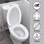 Tiki Luau Pattern Print Toilet Lid Cover