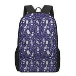 Tomb And Skeleton Pattern Print 17 Inch Backpack