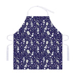 Tomb And Skeleton Pattern Print Adjustable Apron