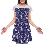 Tomb And Skeleton Pattern Print Adjustable Apron