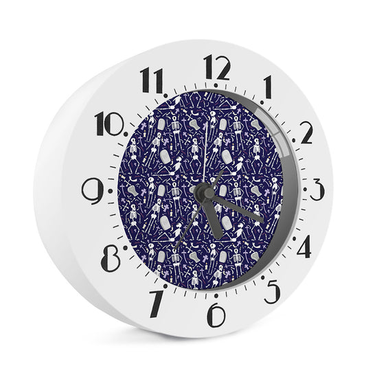Tomb And Skeleton Pattern Print Alarm Clock