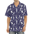 Tomb And Skeleton Pattern Print Aloha Shirt