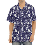 Tomb And Skeleton Pattern Print Aloha Shirt