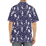 Tomb And Skeleton Pattern Print Aloha Shirt