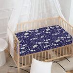 Tomb And Skeleton Pattern Print Baby Crib Sheet